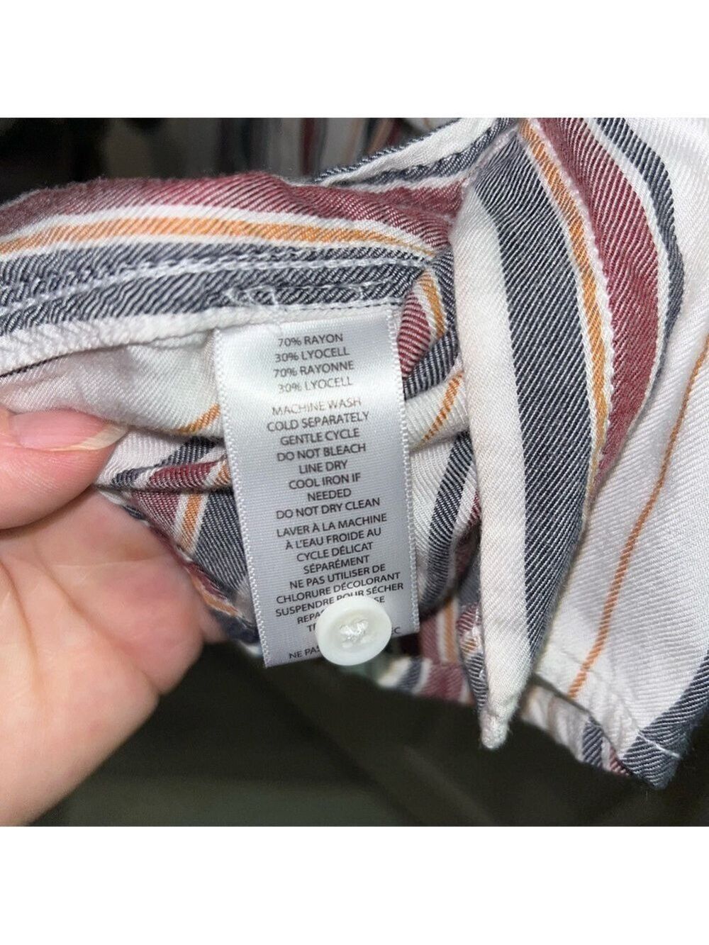 Beachlunchlounge Black White Burgundy Casual Button Down Shirt - Picture 3 of 3
